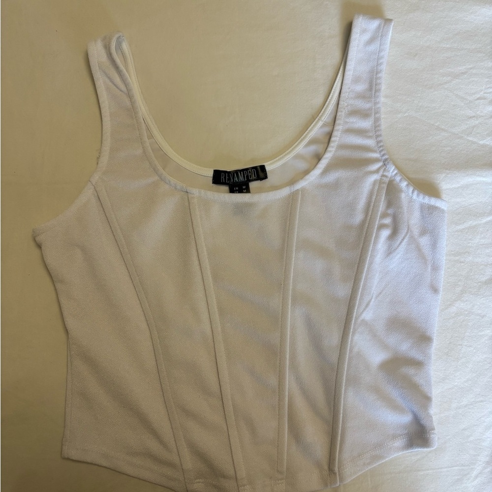 Revamped White Women's Top